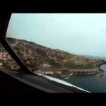 Aterragem no aeroporto no Funchal – Vista do cockpit