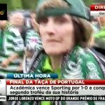 Jornalista da SIC agredida por adeptos do Sporting no final da Taça de Portugal 